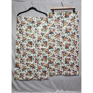 Longaberger Garden Splendor Floral Valances Cottagecore 74"‎ x 18" 2 Available